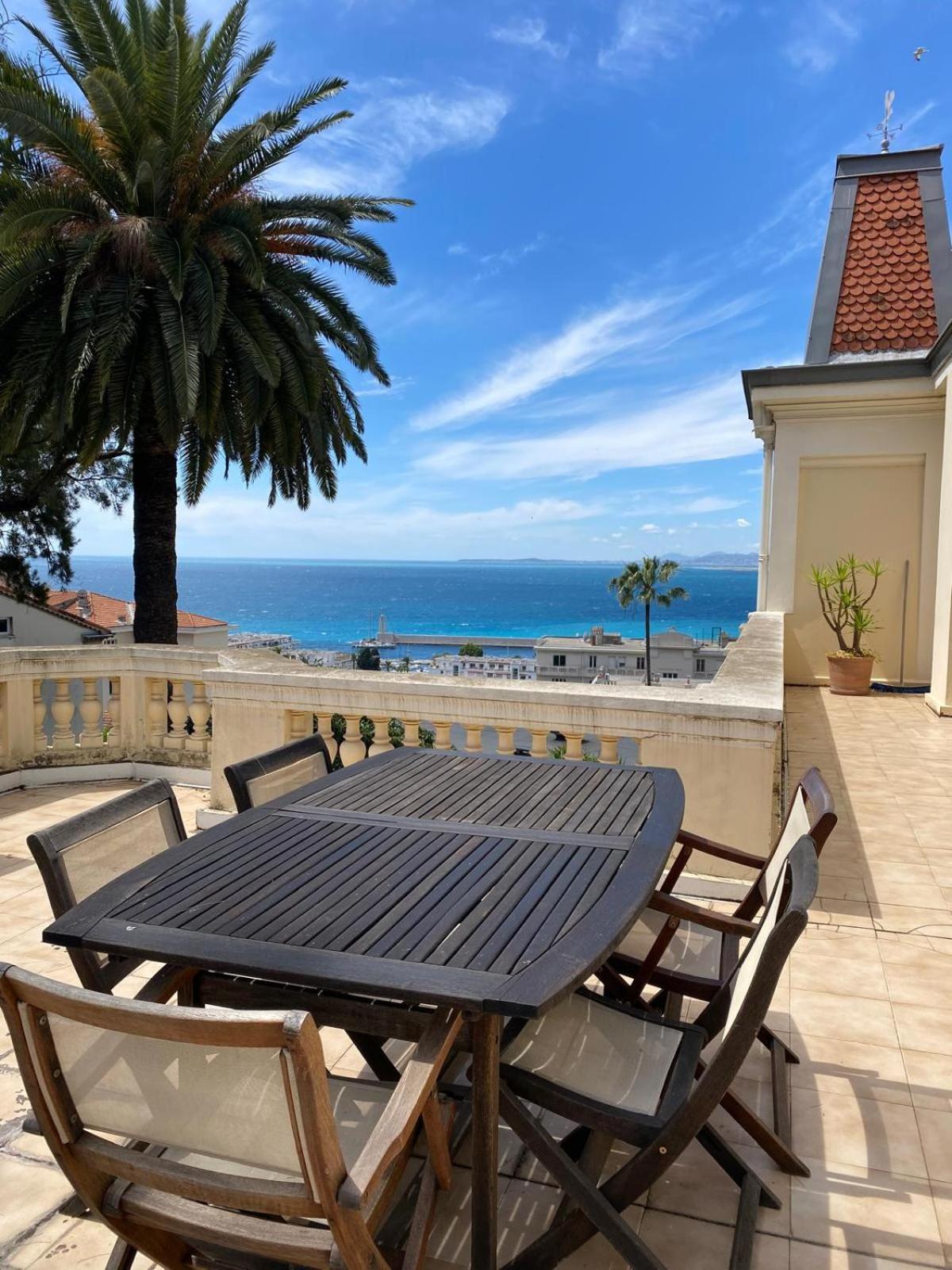 Palmeraie - Magnifique Appartement D'Epoque Avec Vue Mer 4 Personnes Avec Terrasse Le Port Nice Ngoại thất bức ảnh